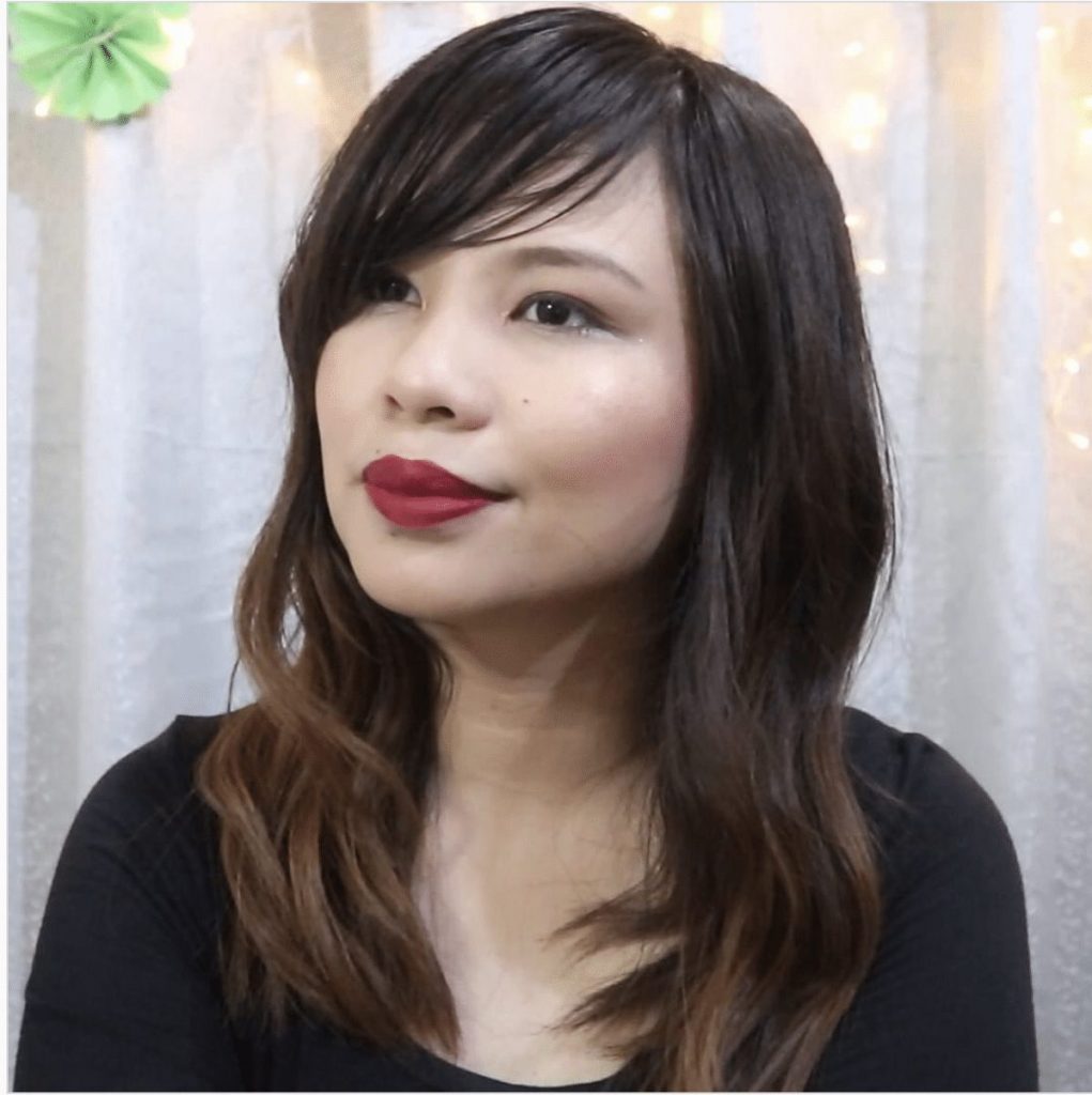 korean long side bangs